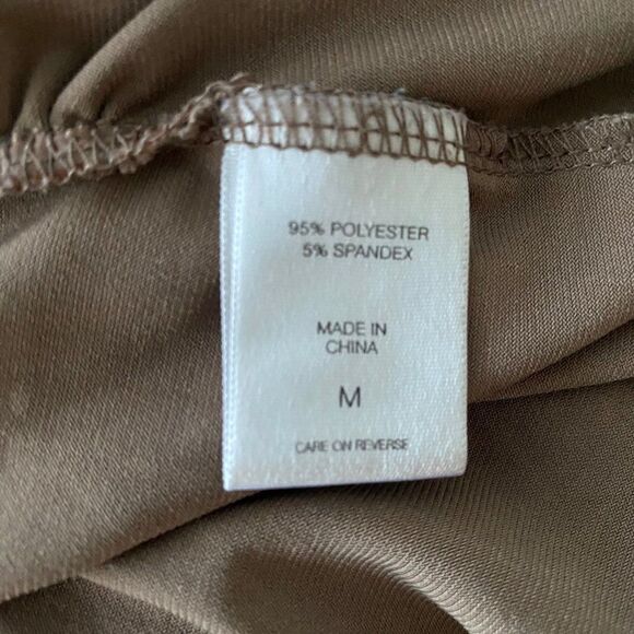 New York & Company Y2K Brown Short Sleeve Ruched Top SZ M - Picture 8 of 10